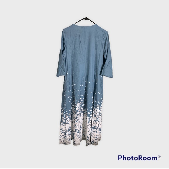 FLASH SALE NWT 🌻 NORACORA 3 QUARTER SLEEVE MAXI DRESS. SOFT & FLOWY. - Picture 3 of 12